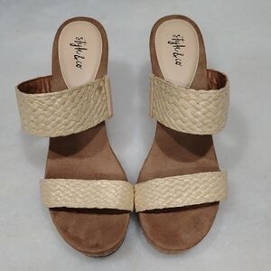 Style & Co. Cream Woven Mules